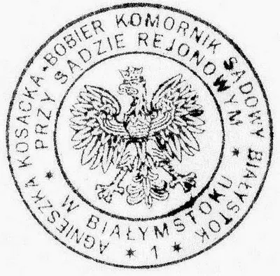 Komornik Sądowy przy Sądzie Rejonowym. Kosacka-Bobier Agnieszka